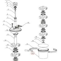 SunSun CPF-500 Ersatzteil Druckteichfilter Filterbehälter