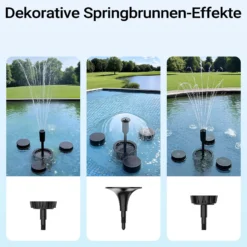SunSun CSP-250 Schwimmskimmer für Teiche bis 40 m², 2500 l/h 45 W, Skimmer mit Springbrunnen, Blättersammler mit Pumpe, Gartenteich Teichpflege