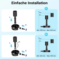 SunSun CSP-40 Standskimmer für Teiche bis 40 m², max. 16.000 l/h, Skimmer als Blättersammler für Gartenteich Teichpflege, zum Anschluss an Pumpe