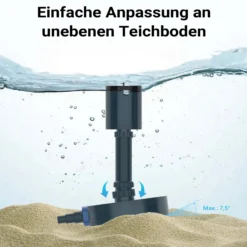 SunSun CSP-40 Standskimmer für Teiche bis 40 m², max. 16.000 l/h, Skimmer als Blättersammler für Gartenteich Teichpflege, zum Anschluss an Pumpe