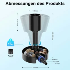 SunSun CSP-40 Standskimmer für Teiche bis 40 m², max. 16.000 l/h, Skimmer als Blättersammler für Gartenteich Teichpflege, zum Anschluss an Pumpe