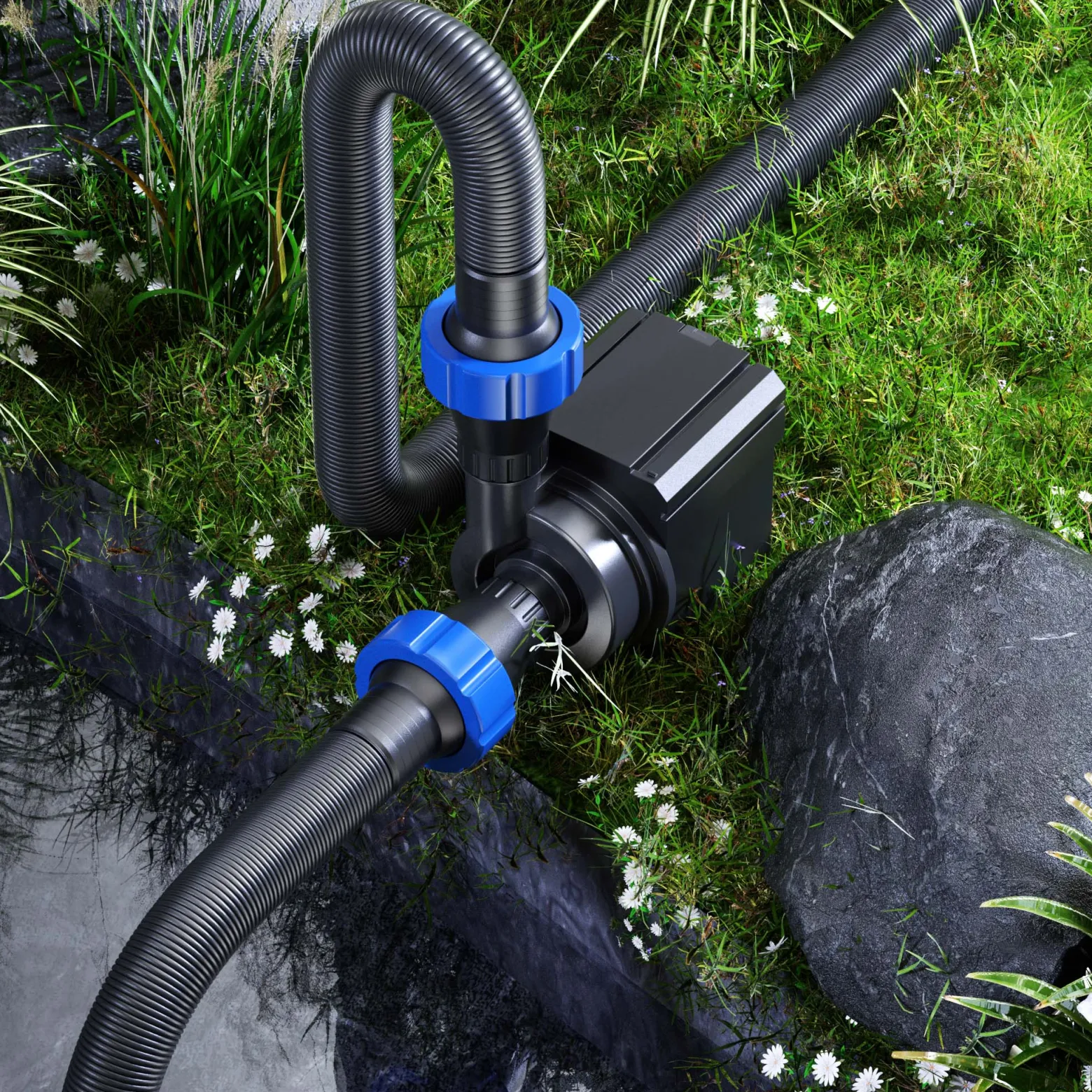SunSun CTM-8000 SuperECO Teichpumpe 8000 l/h / 70 W, energiesparende Filterpumpe, Bachlaufpumpe für Koiteiche, Umwälzpumpe, Gartenteichpumpe