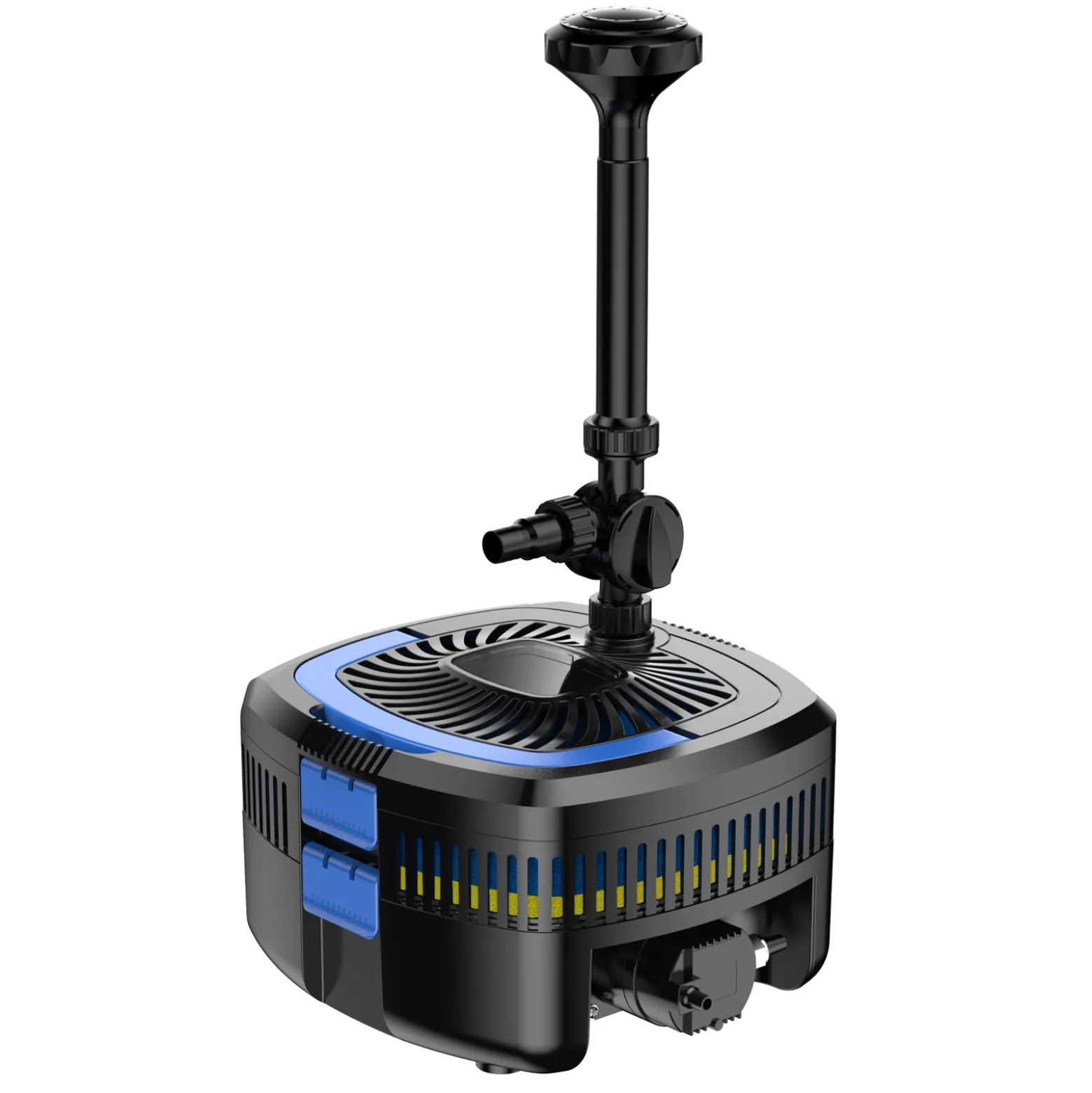 SunSun CUF-3800 Springbrunnenpumpe 3600 l/h / 35 W / 2,8 m Förderhöhe mit eingebautem 11 W UVC-Teichklärer, energiesparende Teichpumpe, Pumpe mit Fontäne, Wasserpumpe