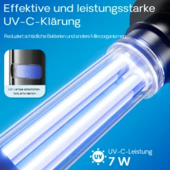 SunSun CUP-807 Aquarium Innenfilter 700 l/h 4in1 Filter mit Pumpe für Aquarium, UVC Klärer und Sauerstoffschlauch, mit Filterschwamm und Bioballs