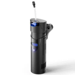 SunSun CUP-807 Aquarium Innenfilter 700 l/h 4in1 Filter mit Pumpe für Aquarium, UVC Klärer und Sauerstoffschlauch, mit Filterschwamm und Bioballs