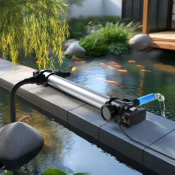 SunSun CUV-772 Teichklärer 8000 l/h / 72 W UVC, Vorklärgerät für Teichfilter & Teichpumpe, Wasserklärer mit UV-Lampe, Lichtfilter zur Algenbekämpfung