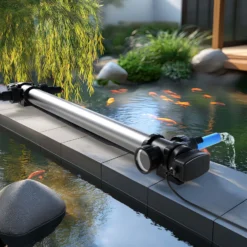 SunSun CUV-7110 Teichklärer 8000 l/h / 110 W UVC, Vorklärgerät für Teichfilter & Teichpumpe, Wasserklärer mit UV-Lampe, Lichtfilter zur Algenbekämpfung