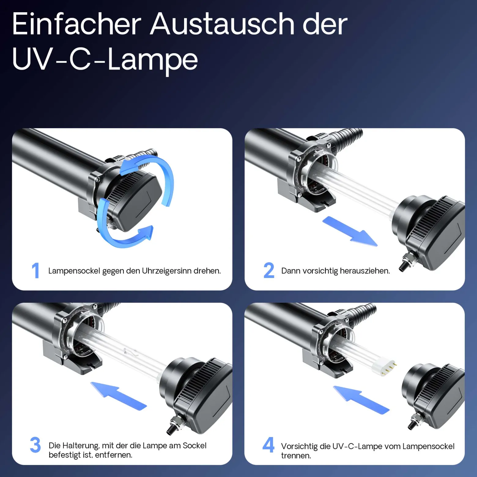 SunSun CUV-336 Teichklärer 7000 l/h / 36 W UVC, Vorklärgerät für Teichfilter & Teichpumpe, Wasserklärer mit UV-Lampe, Lichtfilter zur Algenbekämpfung