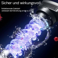SunSun CUV-336 Teichklärer 7000 l/h / 36 W UVC, Vorklärgerät für Teichfilter & Teichpumpe, Wasserklärer mit UV-Lampe, Lichtfilter zur Algenbekämpfung