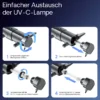 SunSun CUV-218 Teichklärer 2500 l/h / 18 W UVC, Vorklärgerät für Teichfilter & Teichpumpe, Wasserklärer mit UV-Lampe, Lichtfilter zur Algenbekämpfung