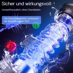 SunSun CUV-636 Teichklärer 7000 l/h / 36 W UVC, Vorklärgerät für Teichfilter & Teichpumpe, Wasserklärer mit UV-Lampe, Lichtfilter zur Algenbekämpfung