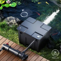 SunSun CUV-636 Teichklärer 7000 l/h / 36 W UVC, Vorklärgerät für Teichfilter & Teichpumpe, Wasserklärer mit UV-Lampe, Lichtfilter zur Algenbekämpfung