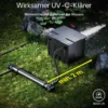 SunSun CUV-672 Teichklärer 8000 l/h / 72 W UVC, Vorklärgerät für Teichfilter & Teichpumpe, Wasserklärer mit UV-Lampe, Lichtfilter zur Algenbekämpfung