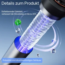 SunSun CUV-672 Teichklärer 8000 l/h / 72 W UVC, Vorklärgerät für Teichfilter & Teichpumpe, Wasserklärer mit UV-Lampe, Lichtfilter zur Algenbekämpfung