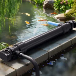 SunSun CUV-672 Teichklärer 8000 l/h / 72 W UVC, Vorklärgerät für Teichfilter & Teichpumpe, Wasserklärer mit UV-Lampe, Lichtfilter zur Algenbekämpfung