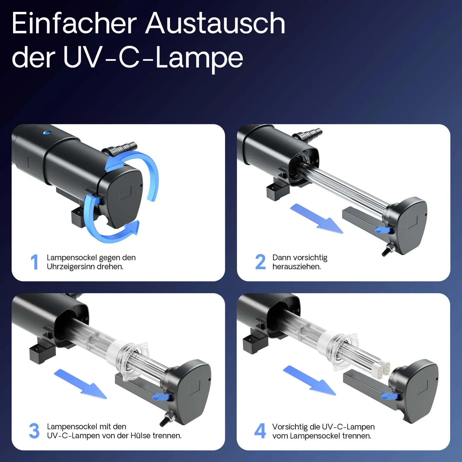 SunSun CUV-2110 Teichklärer 8000 l/h / 110 W UVC für Teichgrößen bis 120.000 Liter, Vorklärgerät für Teichfilter & Teichpumpe, Wasserklärer mit UV-Lampe, Lichtfilter zur Algenbekämpfung