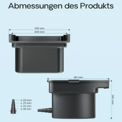 SunSun CWF-400 Wasserfall Filter 14000 l/h mit 400 mm Auslaufbreite, Wasserspiel mit integriertem Filterelement für Gartenteich
