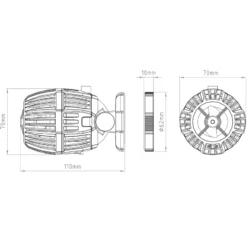 SunSun CW-120 Strömungspumpe 700-8000 l/h 20 W Aquarium Pumpe mit einstellbarer Wellenform, Wellenzyklus und Pumpleistung, mit Tag- und Nachmodus