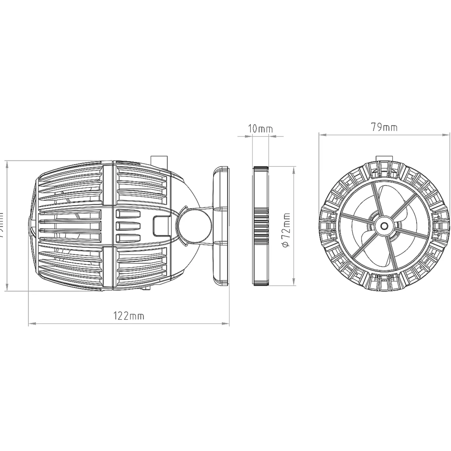 SunSun CW-140 Strömungspumpe 1200-15000 l/h 40 W Aquarium Pumpe mit einstellbarer Wellenform, Wellenzyklus und Pumpleistung, mit Tag- und Nachmodus