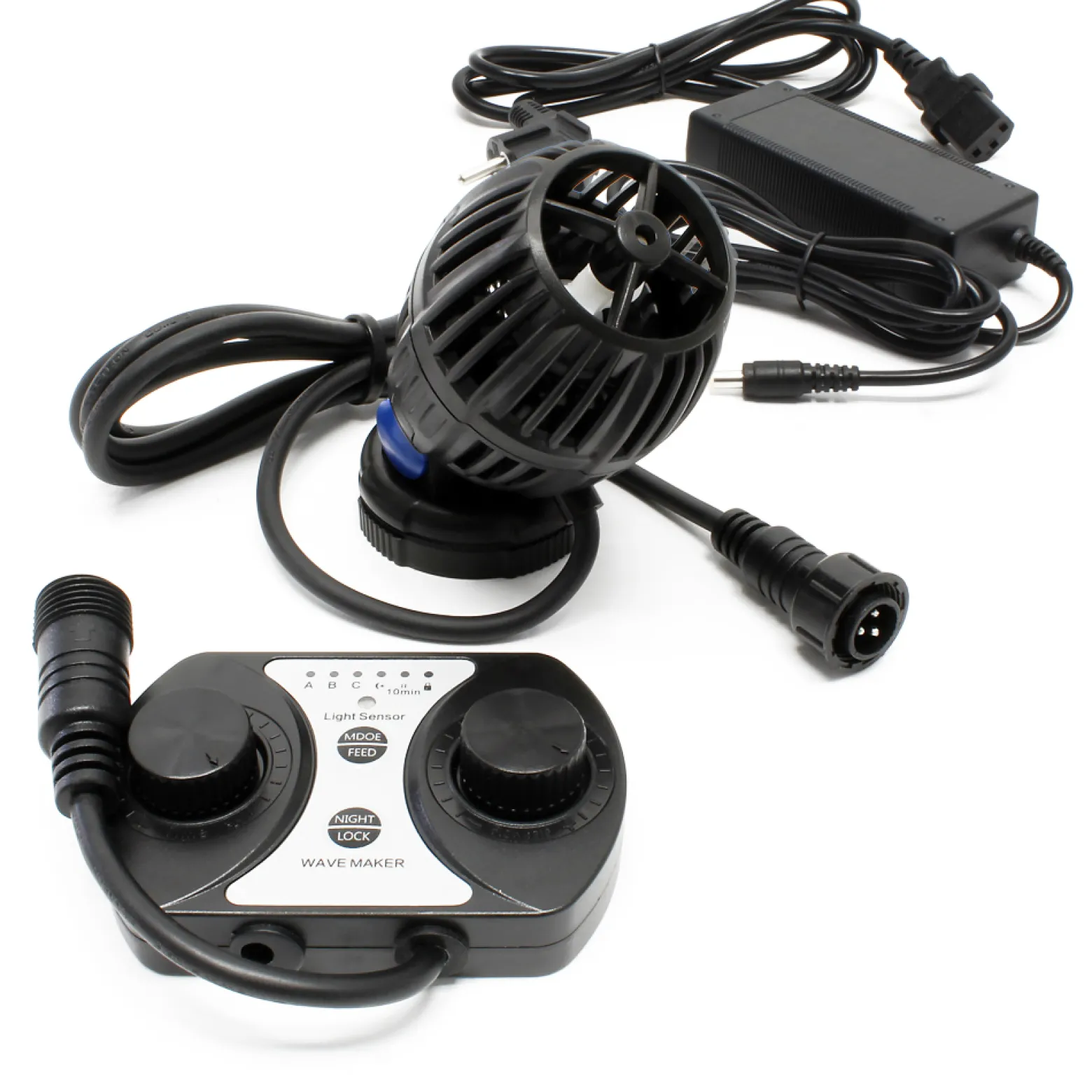 SunSun CW-140 Strömungspumpe 1200-15000 l/h 40 W Aquarium Pumpe mit einstellbarer Wellenform, Wellenzyklus und Pumpleistung, mit Tag- und Nachmodus