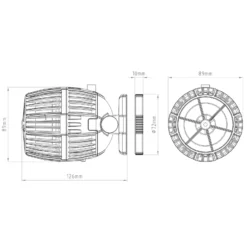 SunSun CW-160 Strömungspumpe 1700-20000 l/h 60 W Aquarium Pumpe mit einstellbarer Wellenform, Wellenzyklus und Pumpleistung, mit Tag- und Nachmodus