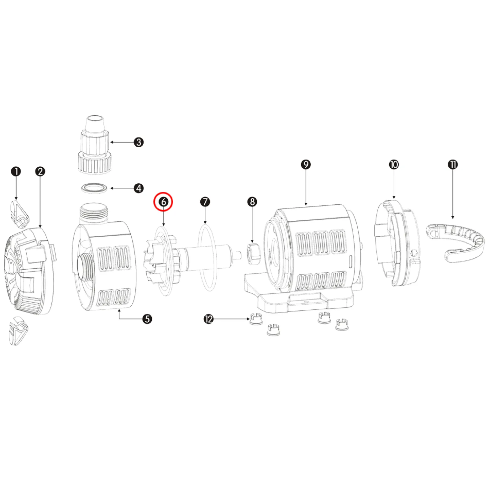 SunSun Ersatzteil für CET-8000 SuperEco Teichpumpe – Rotor Set – für Teich, Gartenpumpe, Skimmer, Bachlauf Zubehör
