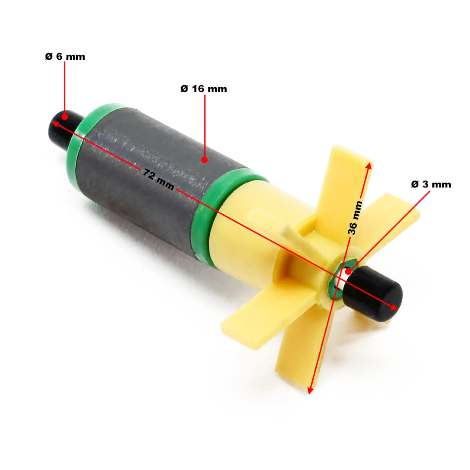 SunSun Ersatzteil für CHJ-1500 Aquariumpumpe – Pumpenwelle – für Aquarium, Filter, Rotor, Propeller, Zubehör