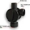 SunSun Ersatzteil für CQB CTP CHJ Springbrunnenpumpe – T-Stück – Schlauchverbinder – für Teich, Gartenpumpe, Skimmer, Bachlauf Zubehör