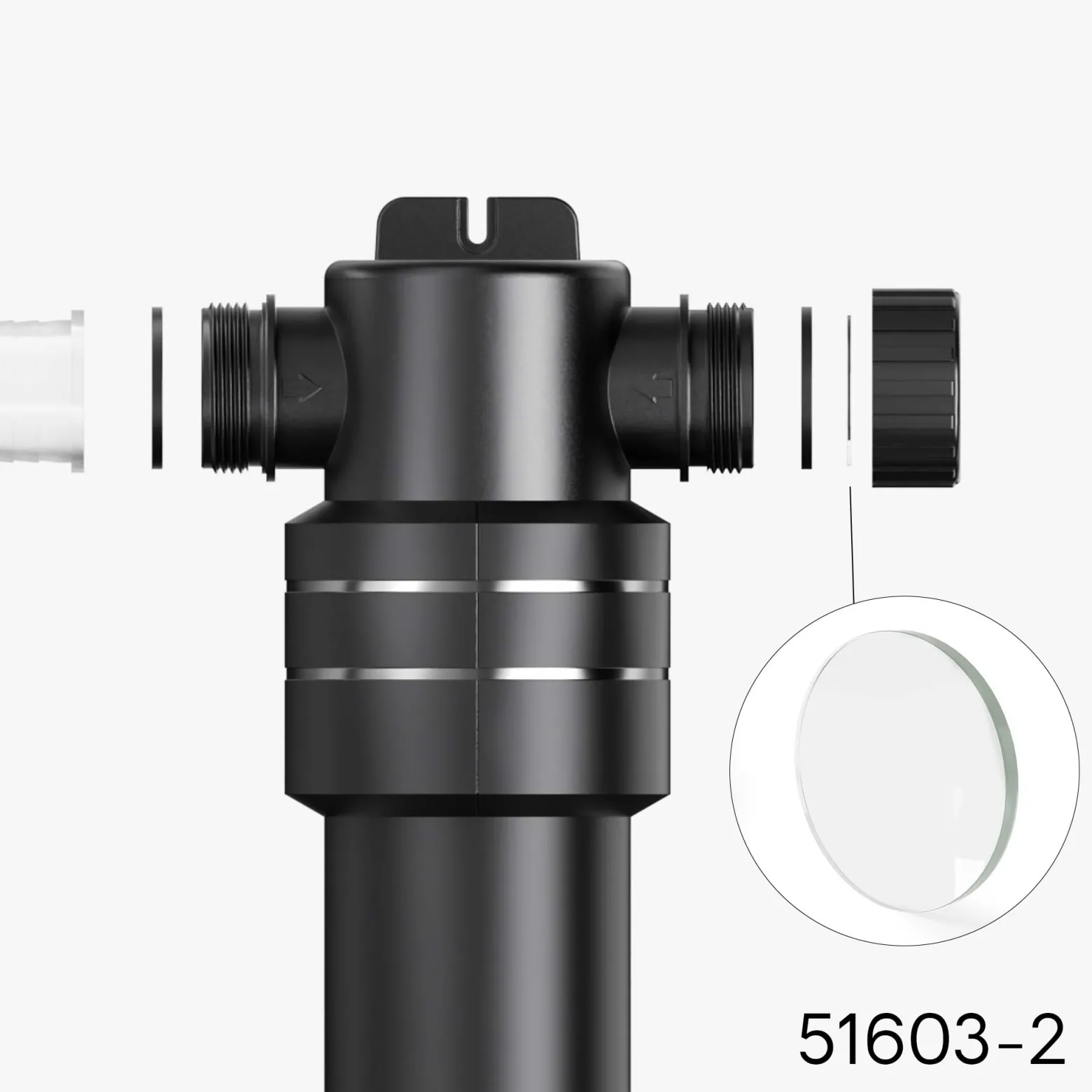Sun Sun Ersatzteil für CUV 7er Serie Teichklärer – Anzeige Glas – für Teichfilter, UV Leuchtmittel, UVC Klärer Zubehör