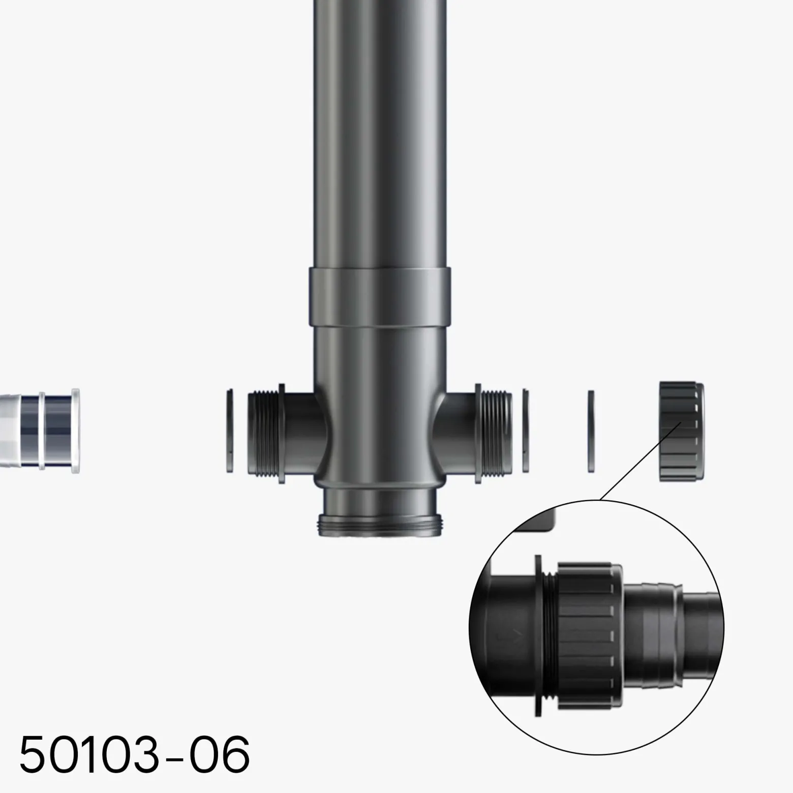 Sun Sun Ersatzteil für CUV-172 Teichklärer – Schraubring – für Teichfilter, UV Leuchtmittel, UVC Klärer Zubehör