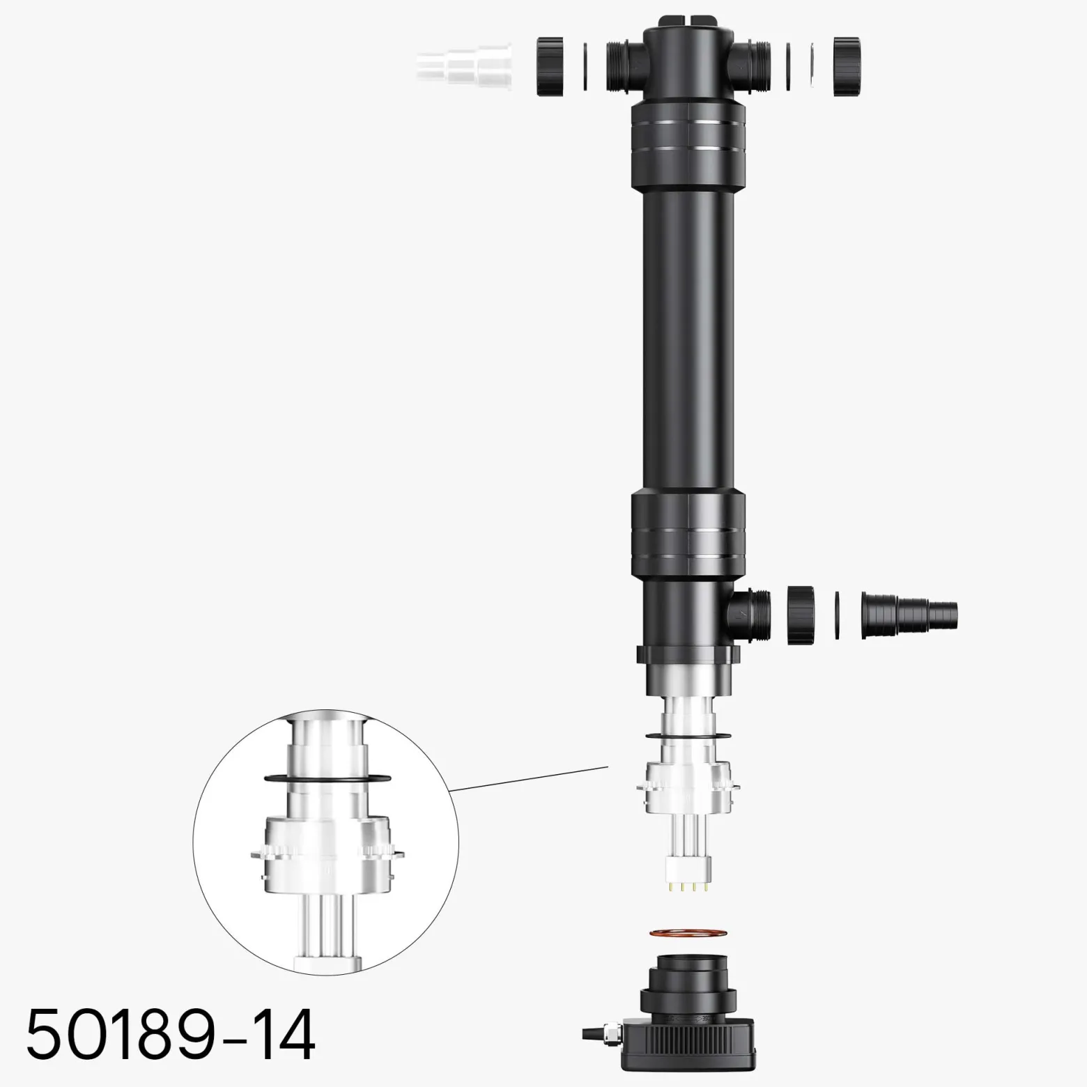 SunSun Ersatzteil für CUV-655 Teichklärer – Quarzglashülse – für Teichfilter, UV Leuchtmittel, UVC Klärer Zubehör