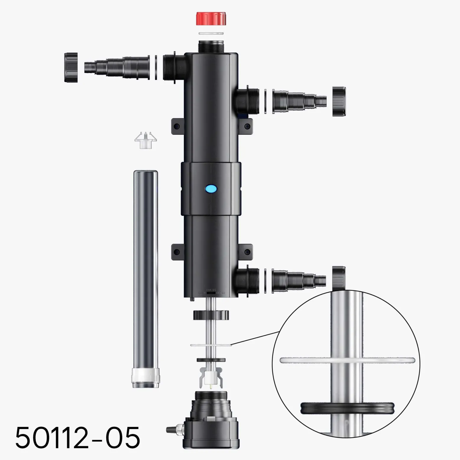 SunSun Ersatzteil für CUV-218 Teichklärer – O-Ring 2 – für Teichfilter, UV Leuchtmittel, UVC Klärer Zubehör