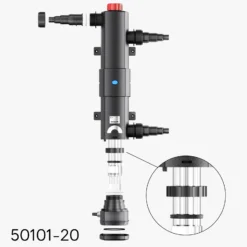 SunSun Ersatzteil für CUV-224 Teichklärer– Quarzglasfixierung C – für Teichfilter, für UV Leuchtmittel, UVC Klärer Zubehör