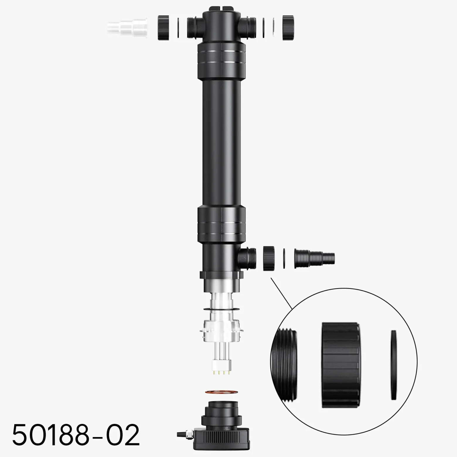 Sun Sun Ersatzteil für CUV-636 Teichklärer – Schraubring – für Teichfilter, UV Leuchtmittel, UVC Klärer Zubehör