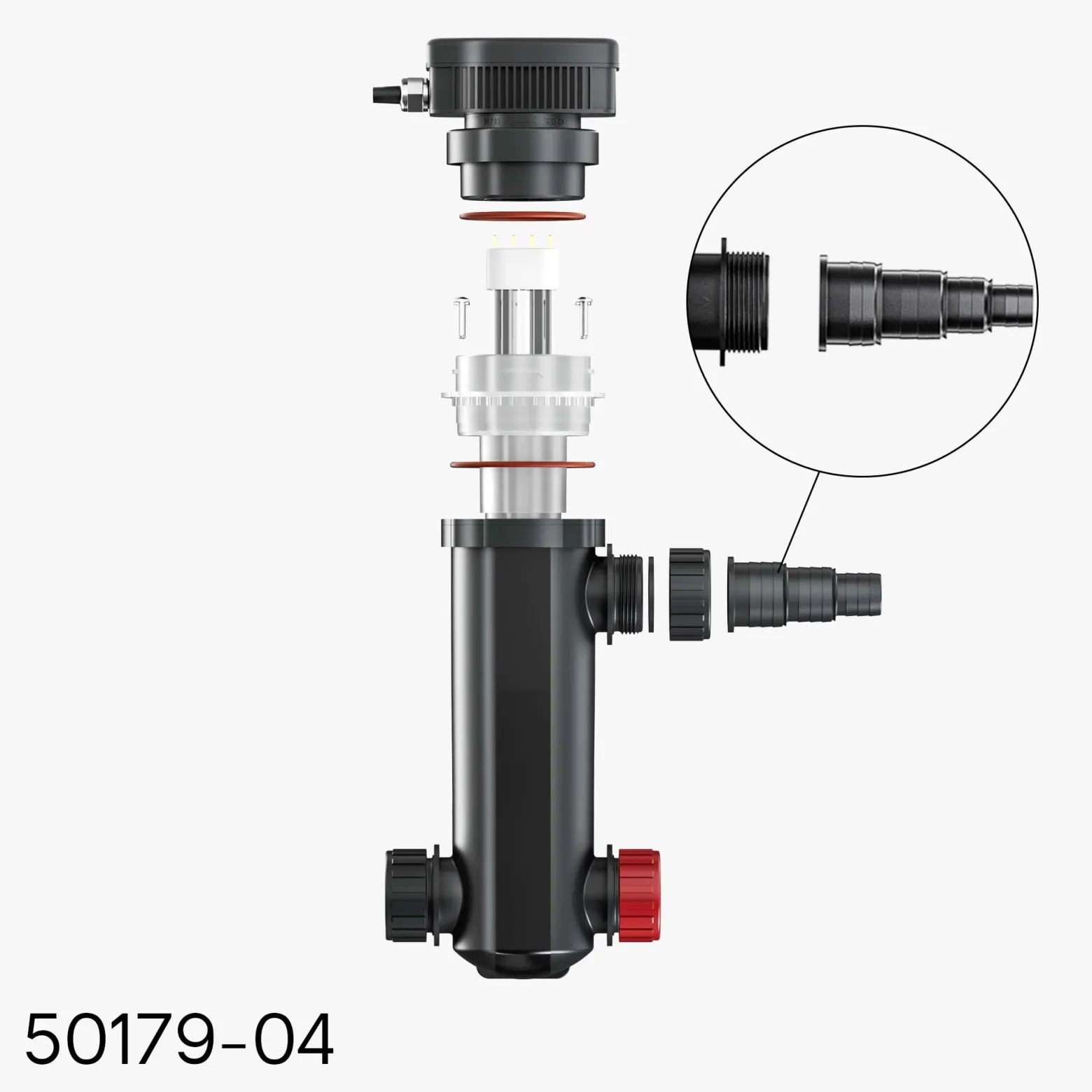 SunSun Ersatzteil für CUV-318 Teichklärer – Schlauchstufentülle – für Teichfilter, UV Leuchtmittel, UVC Klärer Zubehör