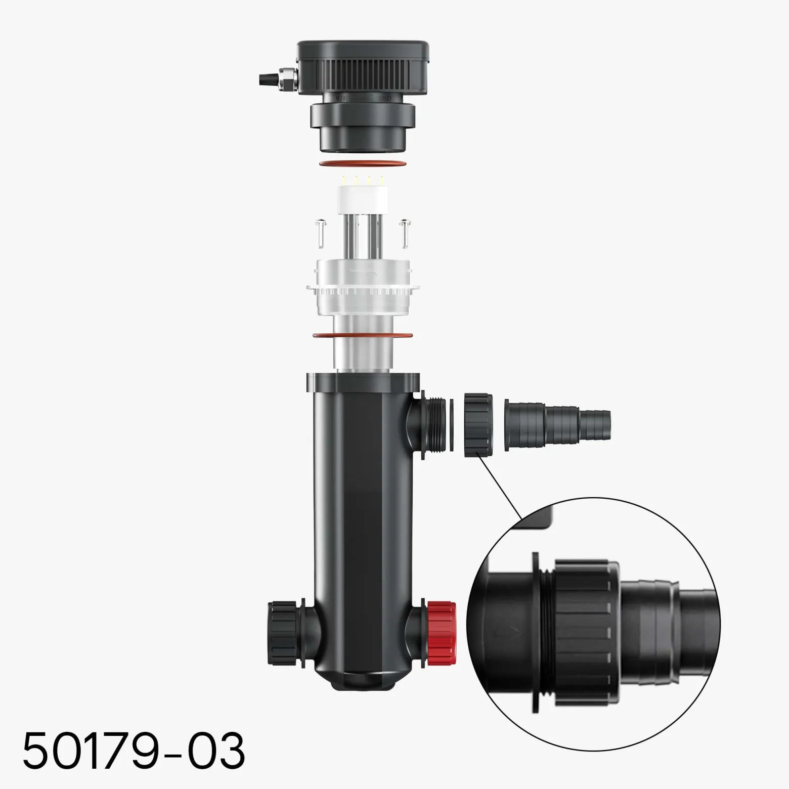 Sun Sun Ersatzteil für CUV-318 Teichklärer – Schraubring – für Teichfilter, UV Leuchtmittel, UVC Klärer Zubehör