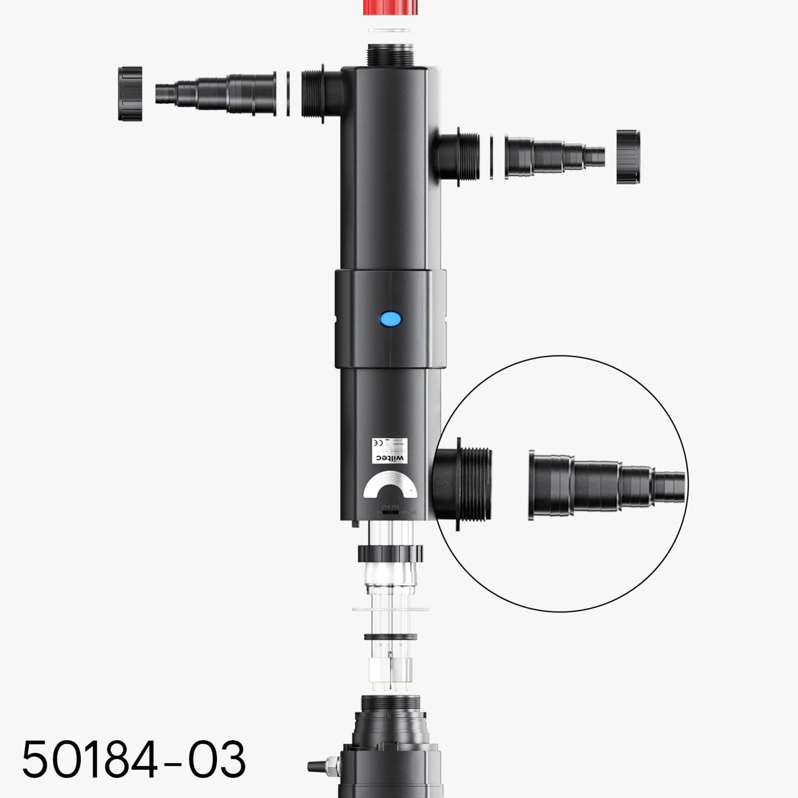 SunSun Ersatzteil für CUV-324 Teichklärer – Schlauchstufentülle – für Teichfilter, UV Leuchtmittel, UVC Klärer Zubehör