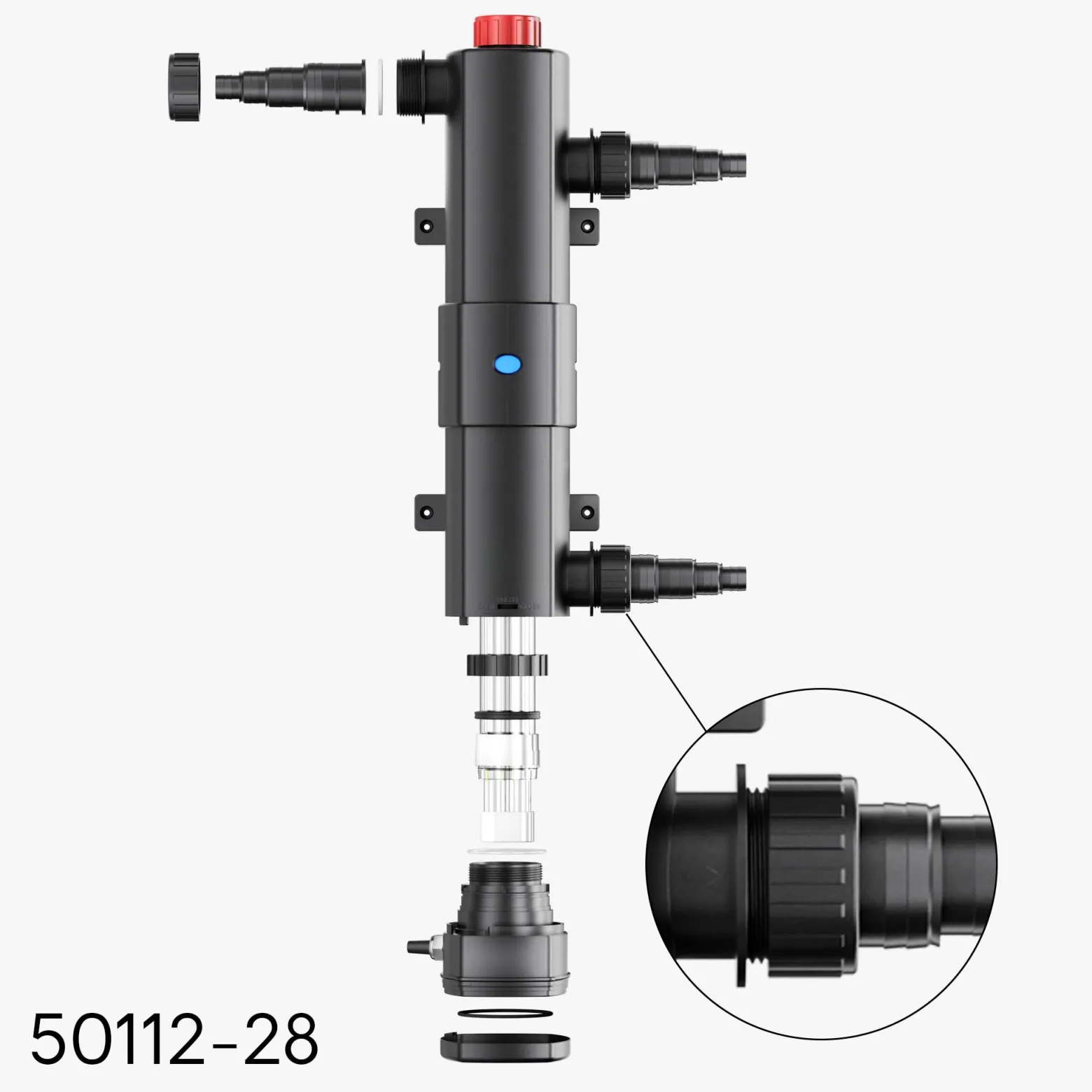 Sun Sun Ersatzteil für CUV-218 Teichklärer – Schraubring – für Teichfilter, UV Leuchtmittel, Klärer Zubehör UVC