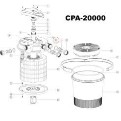 SunSun Ersatzteil für Druckteichfilter CPF-20000 Dichtungsring, Teichdruckfilter UVC-Lampe, effiziente Teichfilteranlage