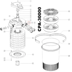 SunSun Ersatzteil für Druckteichfilter CPF-20000 Dichtungsring, Teichdruckfilter UVC-Lampe, effiziente Teichfilteranlage
