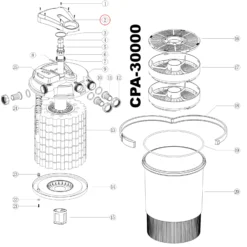 SunSun Ersatzteil für Druckteichfilter CPA-30000 Elektroanschluss-Einheit, Teichdruckfilter UVC-Lampe 55 W, 12000 l/h Teichfilteranlage