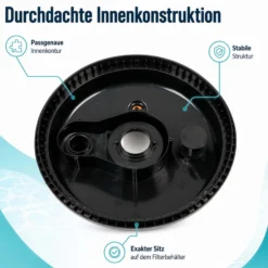 SunSun Ersatzteil für Druckteichfilter CPF-280 Deckel, Teichdruckfilter UVC-Lampe 11 W, 9000 l/h Teichfilteranlage, effiziente Wasserfilterung