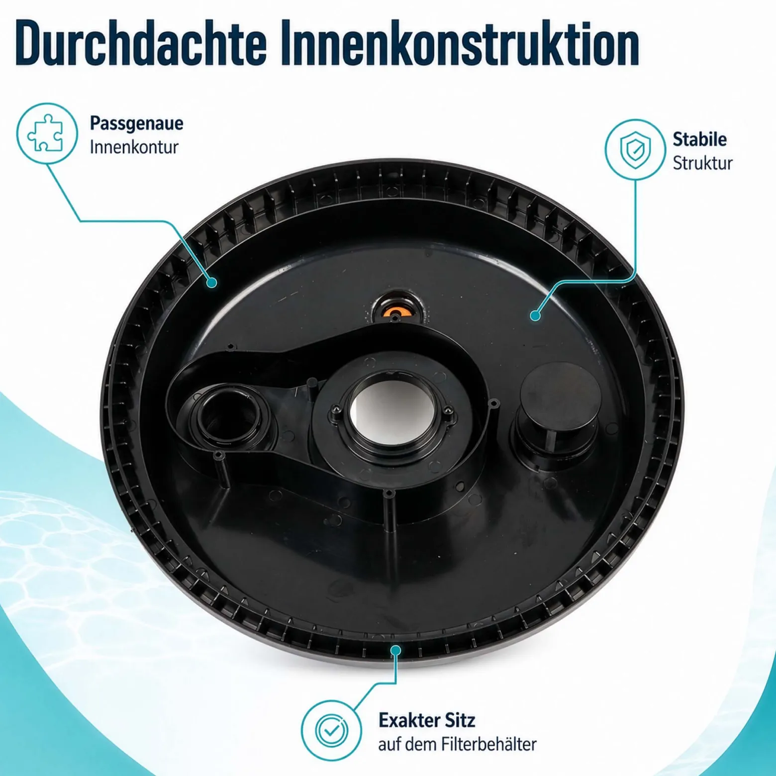 SunSun Ersatzteil für Druckteichfilter CPF-280 Deckel, Teichdruckfilter UVC-Lampe 11 W, 9000 l/h Teichfilteranlage, effiziente Wasserfilterung