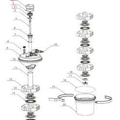 SunSun Ersatzteil für Druckteichfilter CPF-380 Elektroanschluss-Einheit, Teichdruckfilter UVC-Lampe 11 W, 12000 l/h Teichfilteranlage