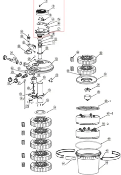 SunSun Ersatzteil für Druckteichfilter CPF-15000 Anschlusseinheit, Teichdruckfilter UV-Lampe, Teichfilteranlage 10000 l/h, effiziente Wasserfilterung