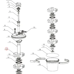 SunSun Ersatzteil für Druckteichfilter CPF-280/380/500 Schwamm blau, Teichdruckfilter UV-Lampe, 9000 l/h Teichfilteranlage, effiziente Wasserfilterung