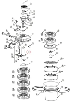 SunSun Ersatzteil für Druckteichfilter CPF-15000 UVC-Röhrenschutz, 18 W Teichdruckfilter, Teichfilteranlage 10000 l/h, effiziente Wasserfilterung