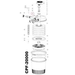 SunSun Ersatzteil für Druckteichfilter CPF-20000/30000/50000 Deckel, Teichdruckfilter UVC-Lampe, effiziente Teichfilteranlage