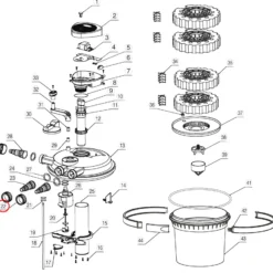 SunSun Ersatzteil für Druckteichfilter CPF-5000 Ein- und Ausgangsschraube, Teichdruckfilter UV-Lampe 18 W, Teichfilteranlage 10000 l/h