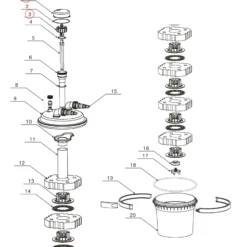 SunSun Ersatzteil für Druckteichfilter CPF-500 Elektroanschluss-Einheit, Teichdruckfilter UVC-Lampe, 12000 l/h Teichfilteranlage